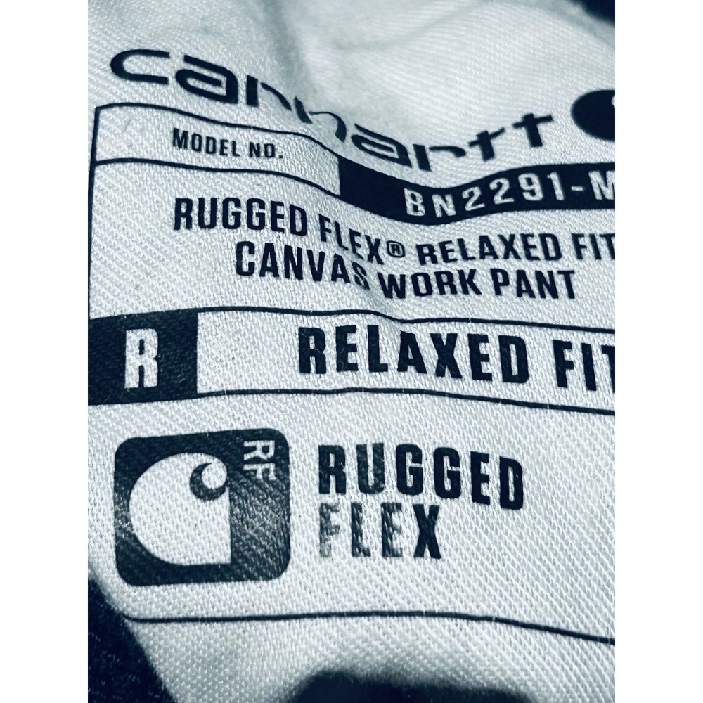 Carhartt Rigby Dungaree Pants 32x34 Dark Navy Blue Rugged Flex Canvas 102291